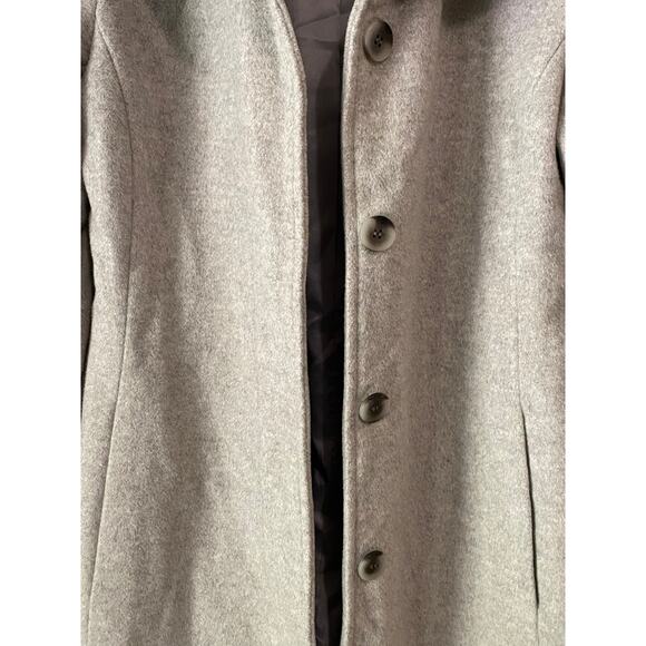NWOT Cole Haan Women's Minimal Wool Blend Car Coat US 2 Light Gray Long Winter - Picture 7 of 13